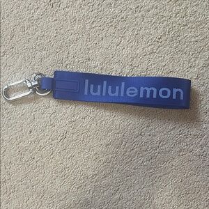 Lululemon Navy Keychain with Silver Clip